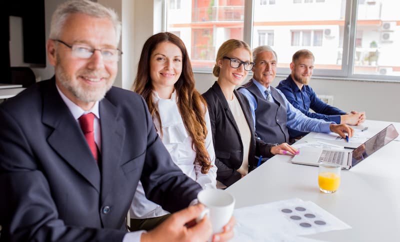 Une équipe de dirigeants d'entreprise