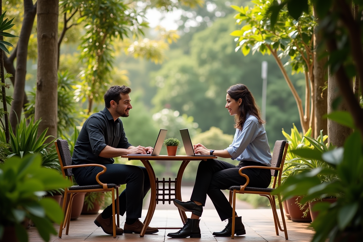 Rencontre décontractée autour du SEO dans un café à Chiang Mai