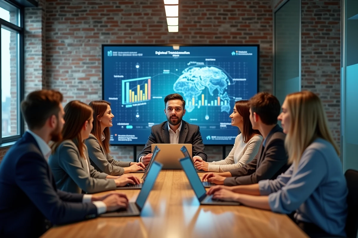 Groupe divers de jeunes professionnels en discussion