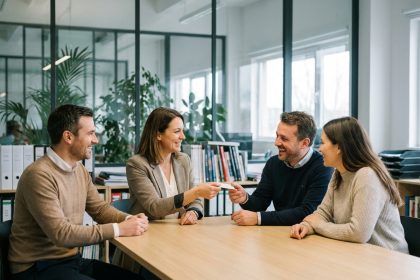 Groupe diversifié en réunion de travail professionnelle