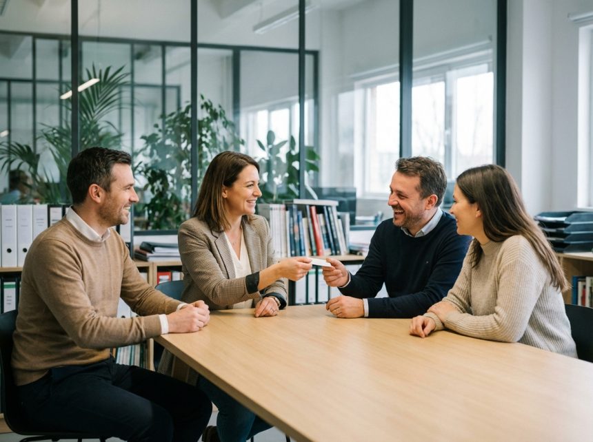 Groupe diversifié en réunion de travail professionnelle